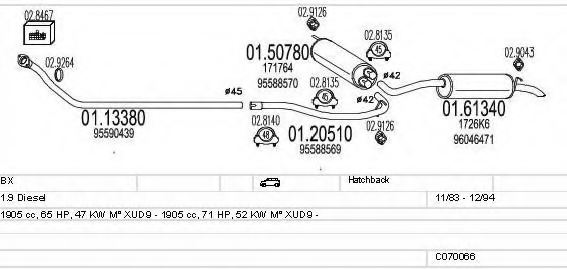 MTS C070066000988 Exhaust System